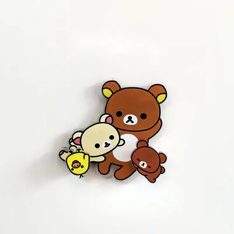 Rilakkuma Magnetic Rotating Bear Doll Fridge Magnet Cute Cartoon Novelty Home Kitchen Office Decoration Gift Cute Gift