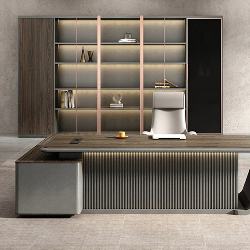 

Computer L Shaped Desk Accessories Gaming Standing Black Executive Corner Desk Reception Office Escritorio Modern Furniture