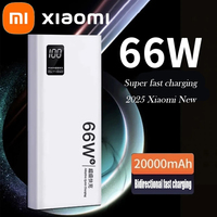 Xiaomi 66W 20000mAh High Capacity Power Bank Super Fast Charging Power Bank Portable Battery Charger For iPhone Samsung Xiaomi