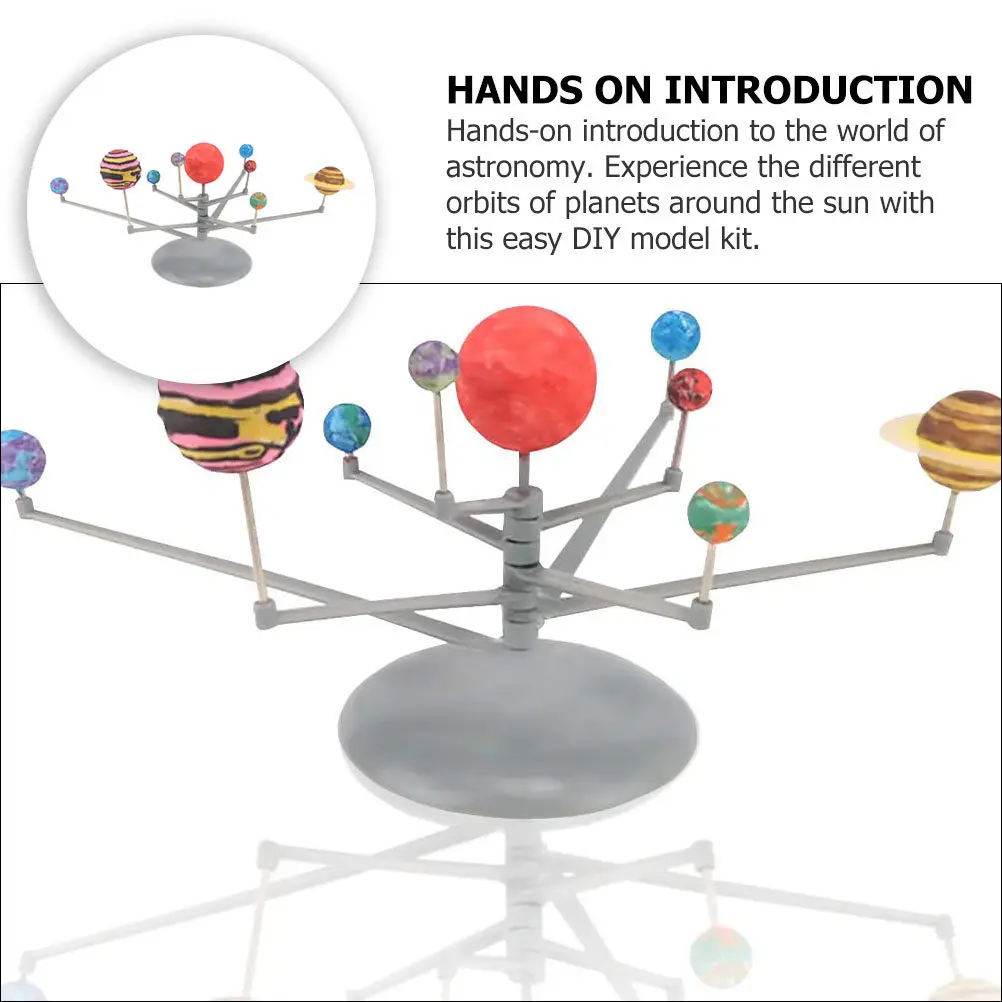 Solar System DIY Science Kit for Kids – Educational Astronomy Learning Model with Planetary Orbits