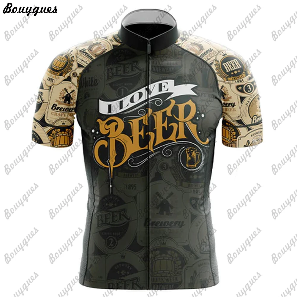 New Beer Team Men Cycling Jersey MTB Maillot Bike Shirt Downhill Jersey High Quality Pro Team Tricota Mountain Bicycle Clothing