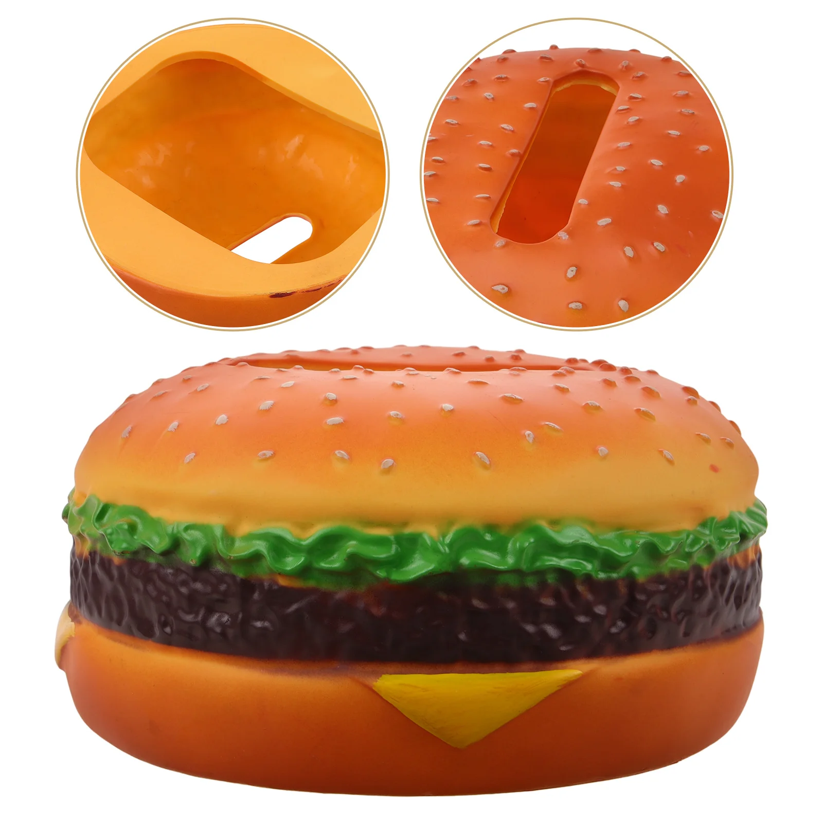 

Burger Tissue Box Napkin Boxes Organizer Toys Dresser Hamburger Cream Holder for Table Car Man