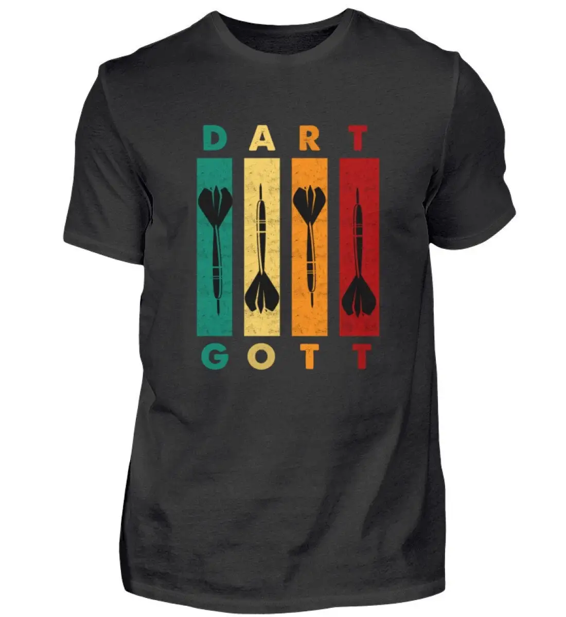 T Shirt Dart God Dartboard Darts Arrows Motif