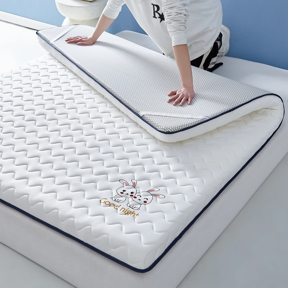 Colchón de Látex Suave para Uso Doméstico, Colchoneta de Esponja Individual para Dormitorio de Estudiantes, Colchoneta Acolch...