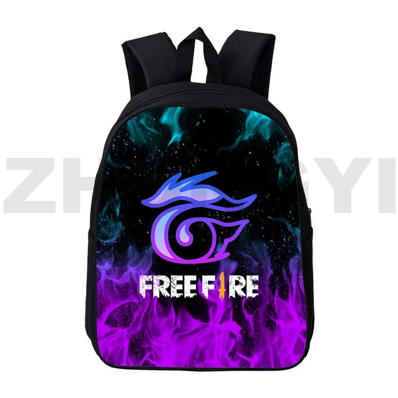 3D Printed Free Fire Garena Backpack Men 12/16 Inch Cartoon Kindergarten Primary School Bag Game Free Fire Travel Bags for Women