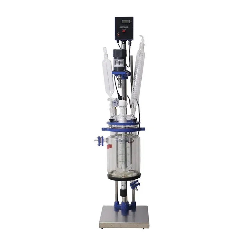 

1-5L chemical double jacketed standard glass reactor