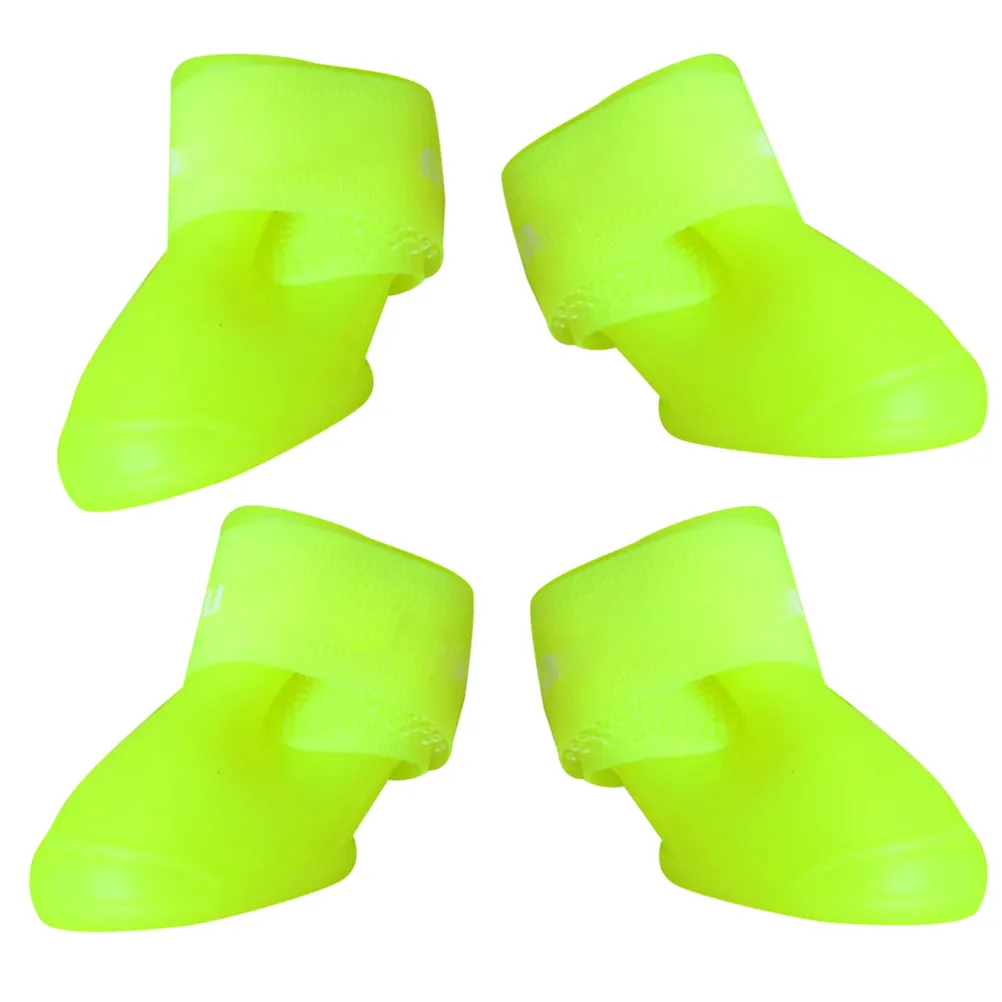 Pet Shoes Candy Color Rainproof Flexible Waterproof Boot Size S Green Easy Wear Dog Puppy Rain Boot Pet Rain Shoes
