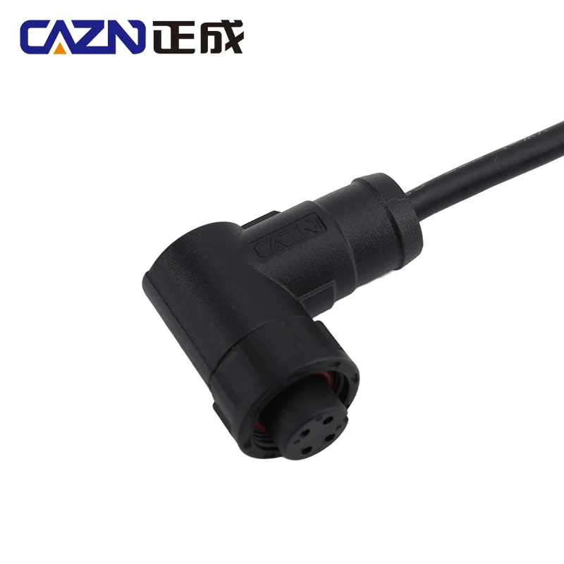 IP67 IP68 E10 Right Angled Female Male Overmolded Plug Threaded 2-12 Pin PVC PUR Cable Industry Standard Connector