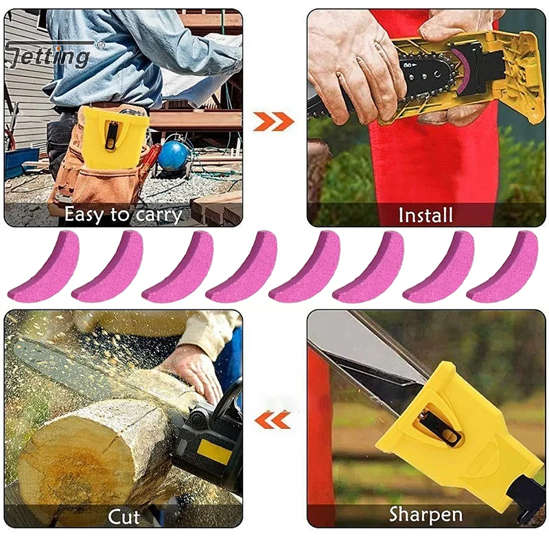 

Точилка для бензопилы, портативный набор точилок для бензопилы для пил 12-22 дюйма, универсальная точилка для бензопилы, инструмент для заточки цепных пил