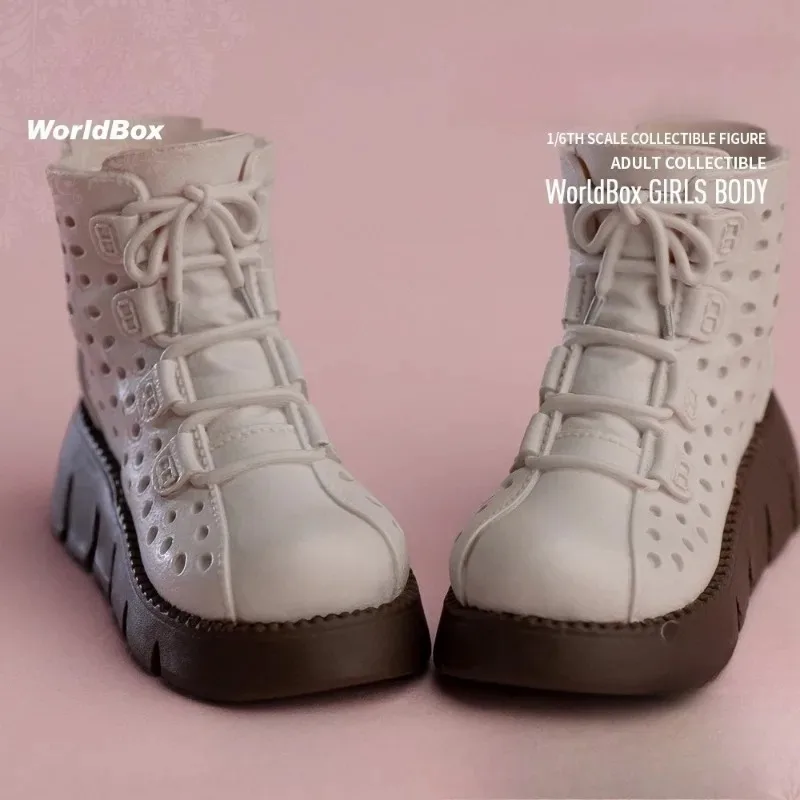 1/6 مقياس متعدد الألوان حذاء بوت بطول الكاحل مع رباط الحذاء GS001 أنثى الأحذية الصلبة نموذج لجسم شخصيات الحركة Worldbox 12in #2