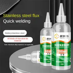 Silver Solder Flux Soldering Flux For Aluminum Stainless Steel Flux Fluid Quick Drying No Water Cleaning Nickel Copper Metal