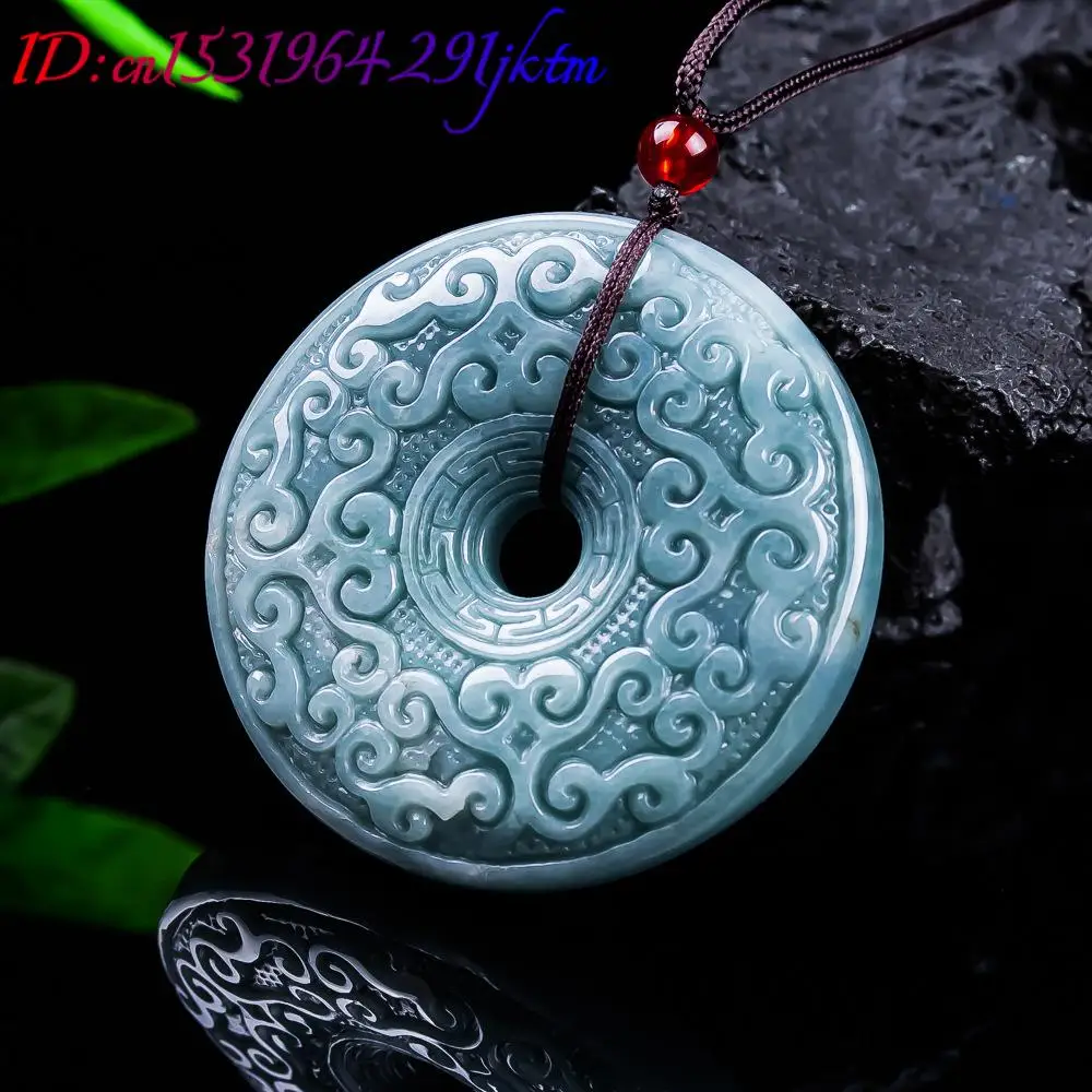 Natural Burmese Jadeite Flower Pendant Necklace Vintage Designer Jewelry Luxury Accessories Real Jade Gifts for Women view 3