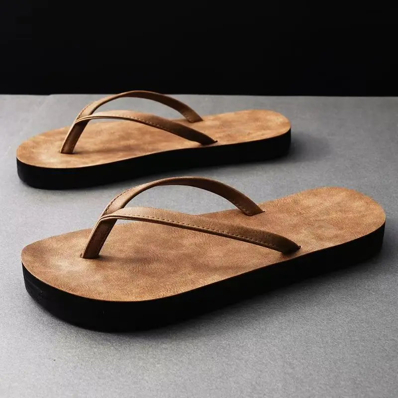 

2025 Men's Flip-flops Summer Fashion All-match High Appearance Level Leisure Clip-toe Beach Sandals