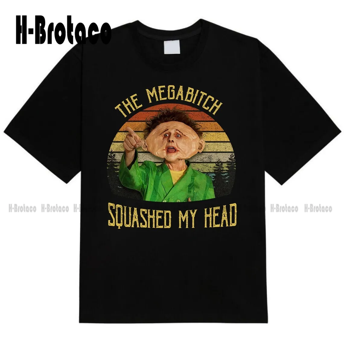 Squashed My Head T-Shirt, Drop Dead Fred Shirt, Vintage Retro Sunset Design Unisex Crewneck TShirt, Movies TV Show T Shirts