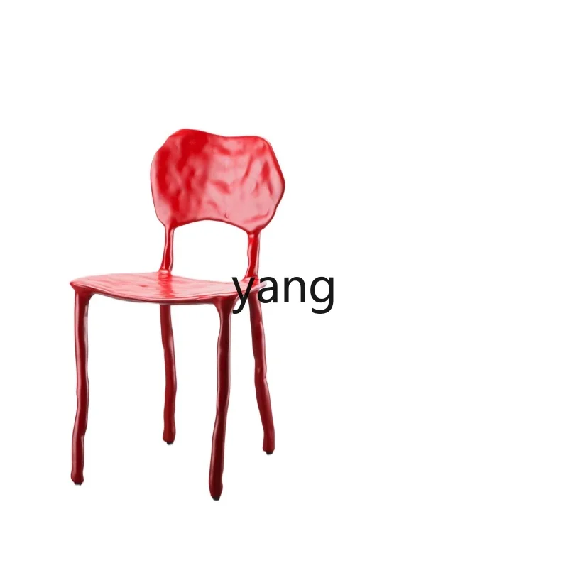 

Yjq Modern Fashion Brickearth Chair High-Grade Dining Chair Special-Shaped Dining Room and Study Room Backrest