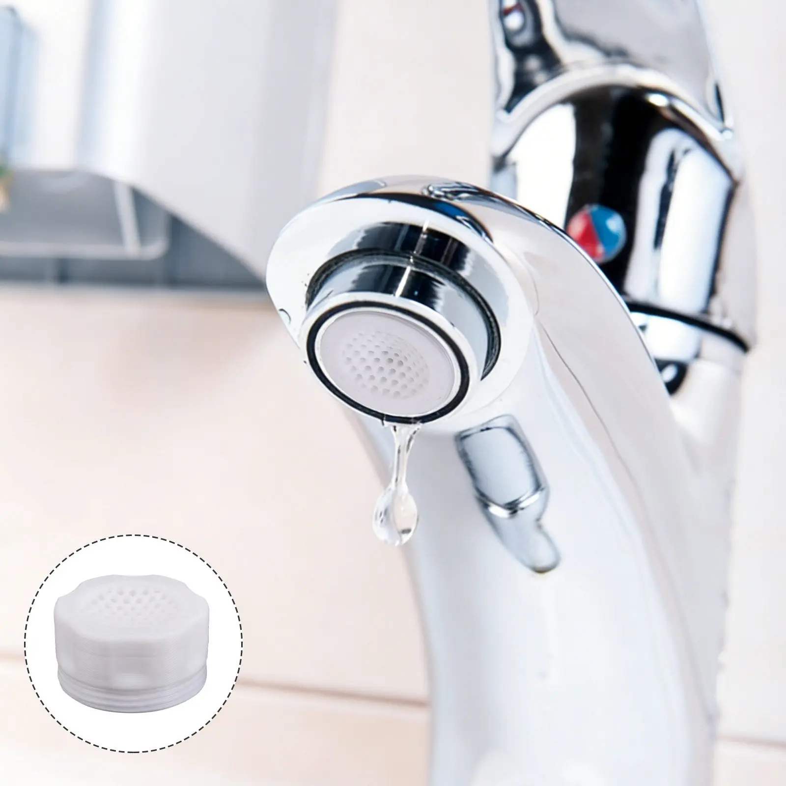 

6Pcs Splash-Proof Faucet Aerator with Filter for Hard Water Small Kitchen Bathroom Tap Anti-Splash Water Filtration Nozzle