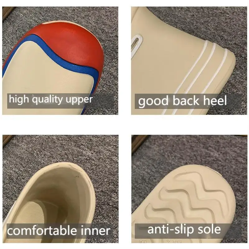 New Women Rain Boots Girls Fashion Female  Ankle EVA Waterproof Boots Outfits Rubber Water Shoes Rainboots Spring Autumn