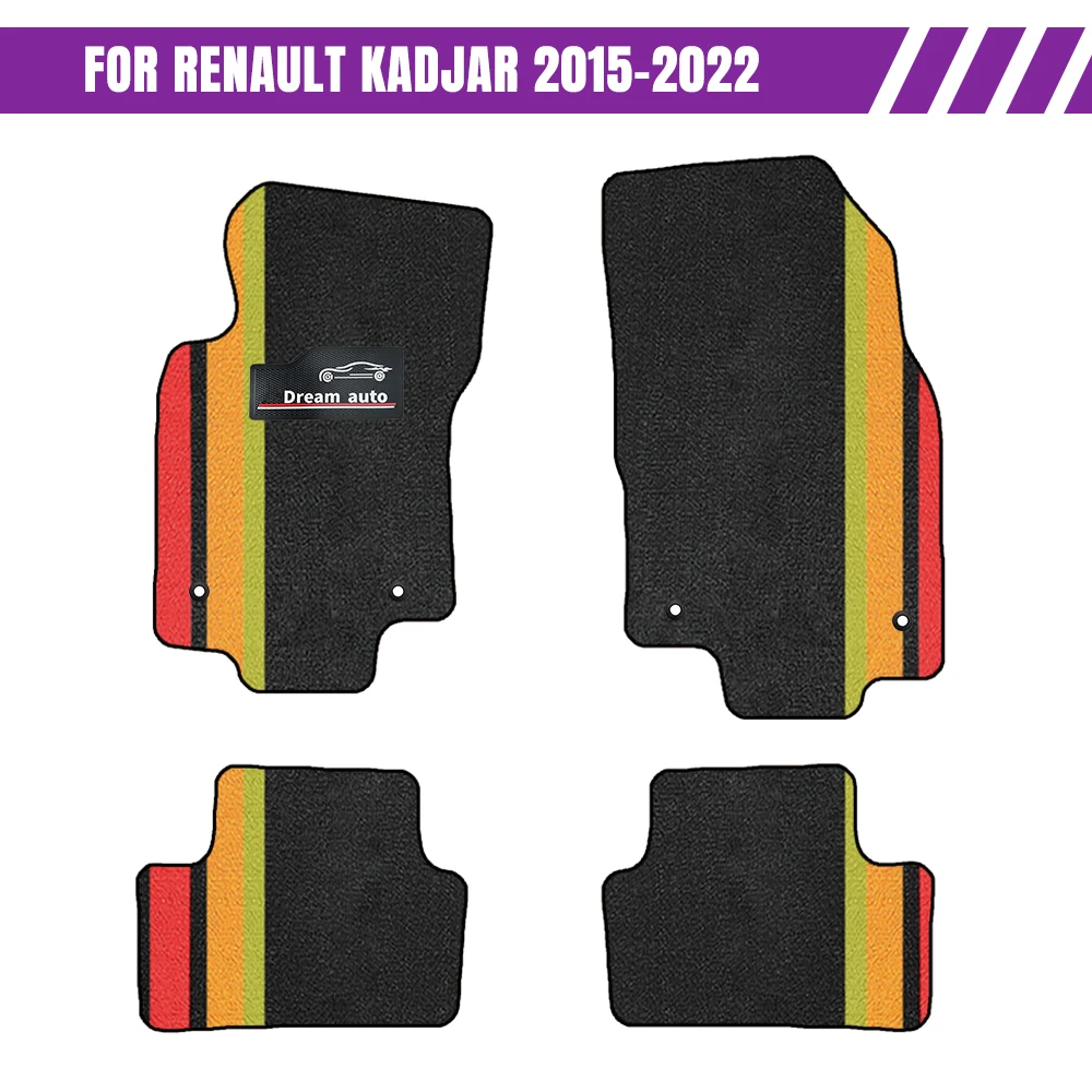 

Custom Car Floor Mats For Renault kadjar 2015–2022 Waterproof Auto Carpets Foot Coche Accessorie