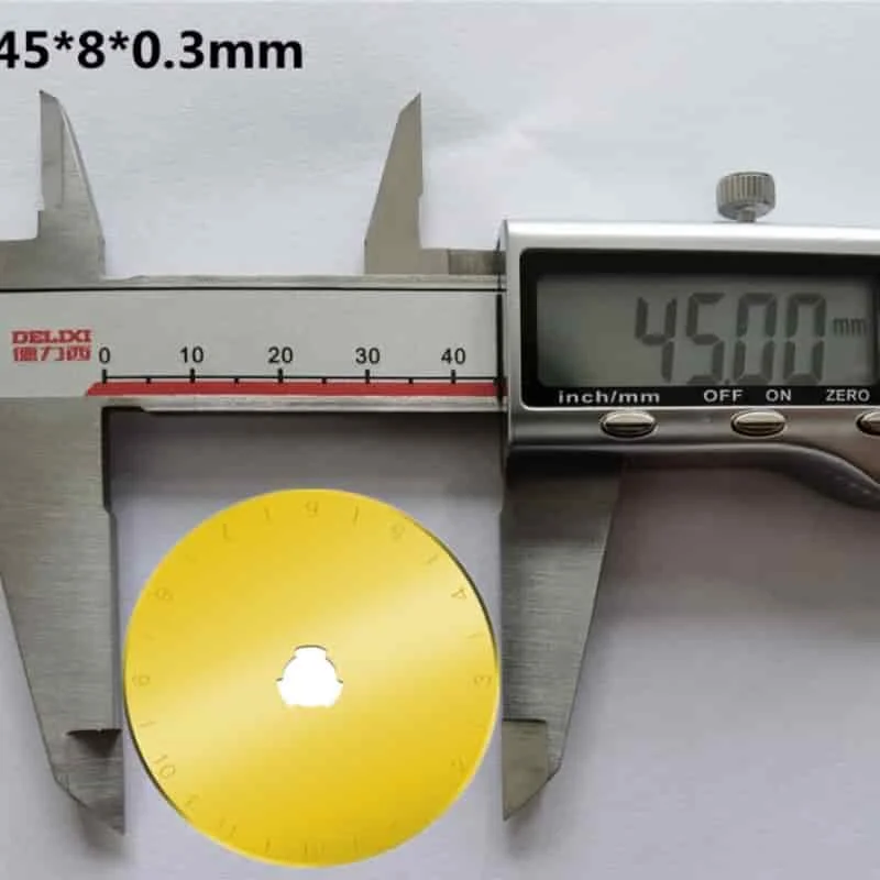 10 Pcs/Lot 28 45 60mm  SKS-7 material titanium plated small round blade for cutting cloth, leather, paper, roller cutting blade