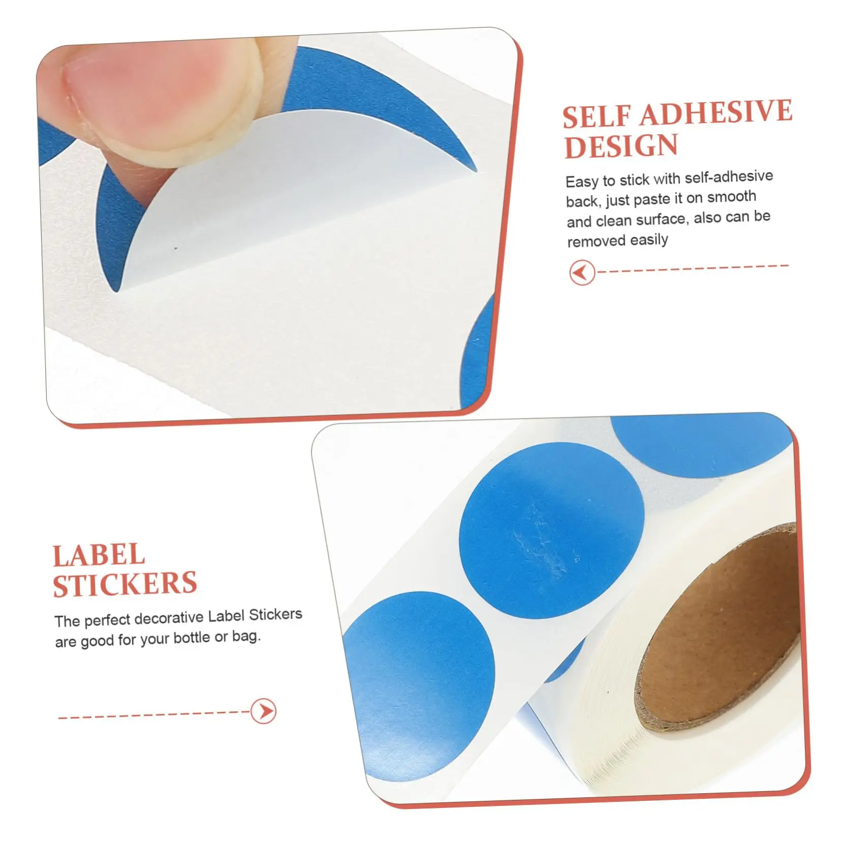 Colored Dot Stickers, Labels Circle Dots Labels Circle Stickers for Office,Classroom,Family（Etc - 10 Colors, 500 Labels/Roll）