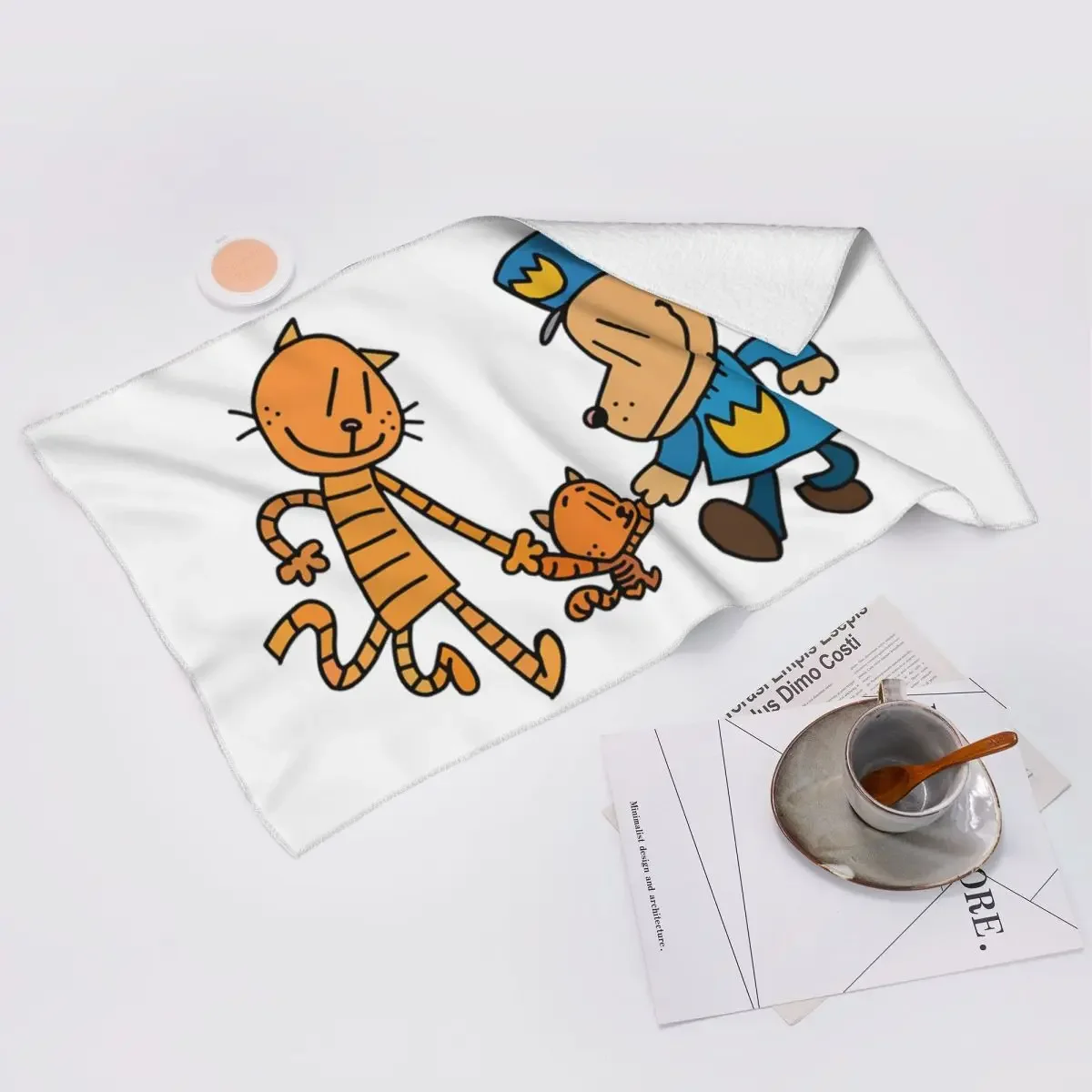 

Custom Dog Man, Lil Petey, And Big Petey Fan Art Soft Face Towel Quick Dry Pool Bath Cotton Towels Absorbent Quick