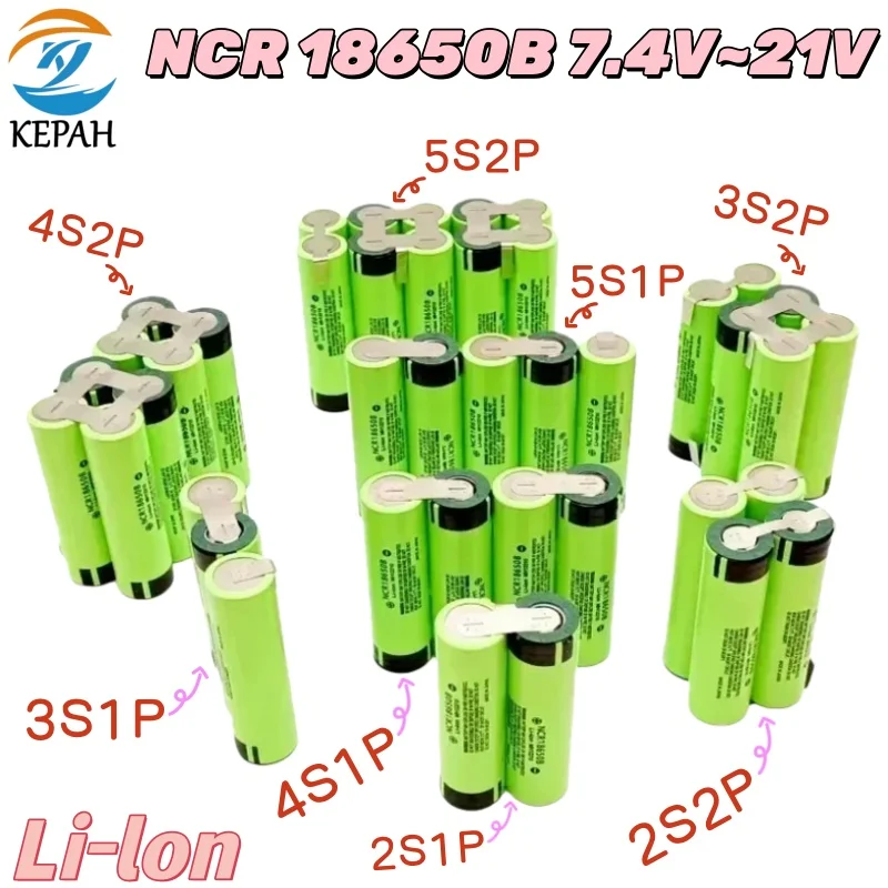 New NCR 18650B 7.4V 3500mah Rechargeable Battery For Flashlight Batteries Li-ion Battery Electric Screwdriver, Electric Drill