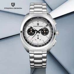 PAGANI DESIGN-AR Sapphire Quartz Watch for Men, relógios esportivos, mostrador retro, relógio impermeável, relógio esportivo de luxo, VK63