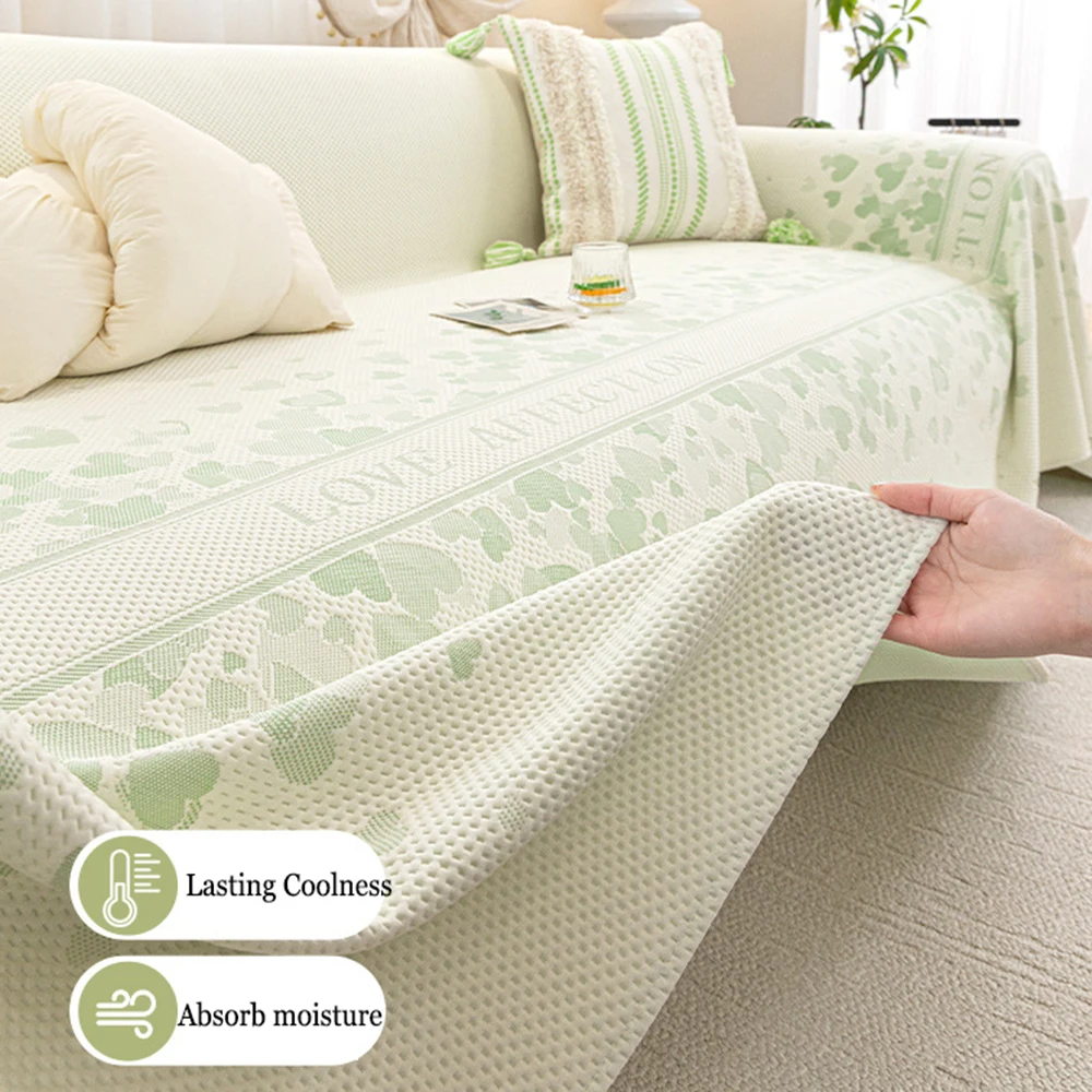 One-Piece Summer Style Sofa Cover Blanket Cool Ice Silk Universal Sofa Towel Anti-Slip and Waterproof Decoration Sofa Covers