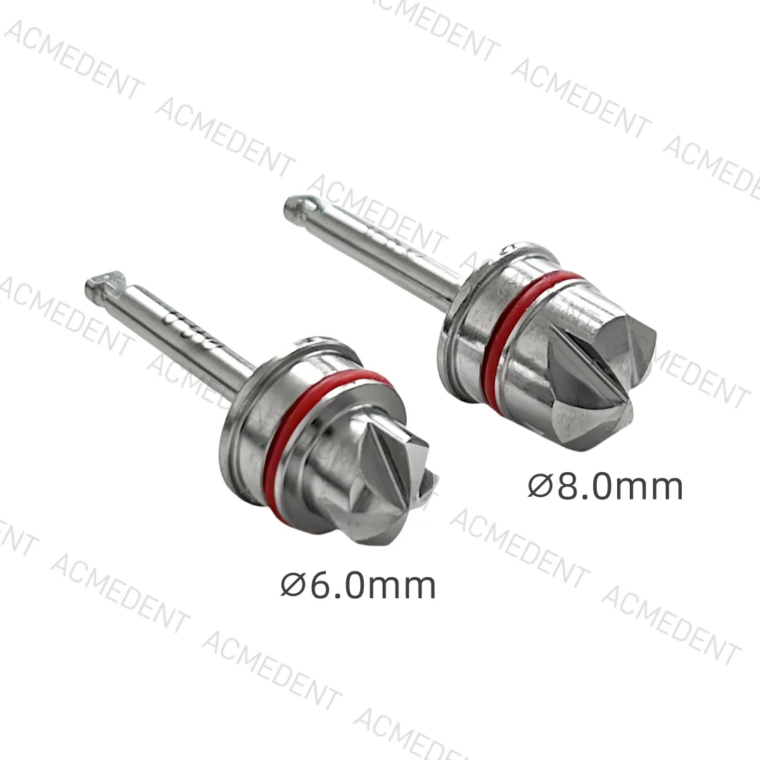 2Sizes Dental Crestal Lateral Approach Sinus Reamer Sinus Lifter Drill LASR Cutting Edge Shape Alveolar Bone ⌀6.0mm ⌀8.0mm