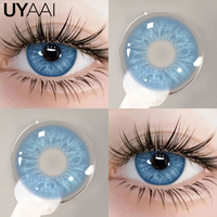 UYAAI NEW Blue Eye Color Lens 1 Pair Green Colored Pupils for Eyes Natural y2k Fashion Lenses Korean Style Colorcon Eye Contacts