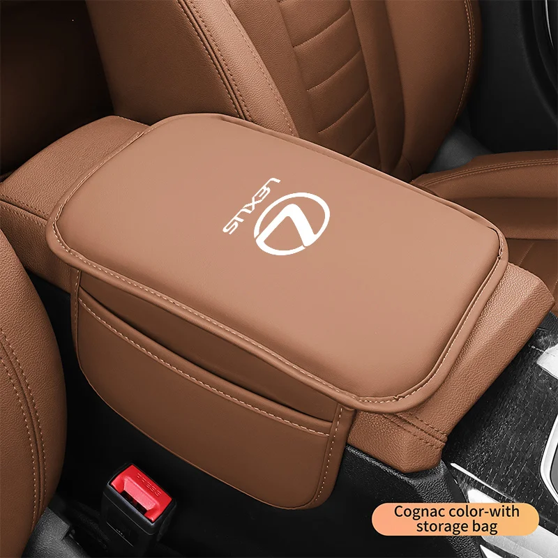 Leather Car Armrest Box Center Console Arm Rest Protection Mats For Lexus IS500 LS460 RC200 LM300 RX450 LX NX350h UX RZ450e RC30