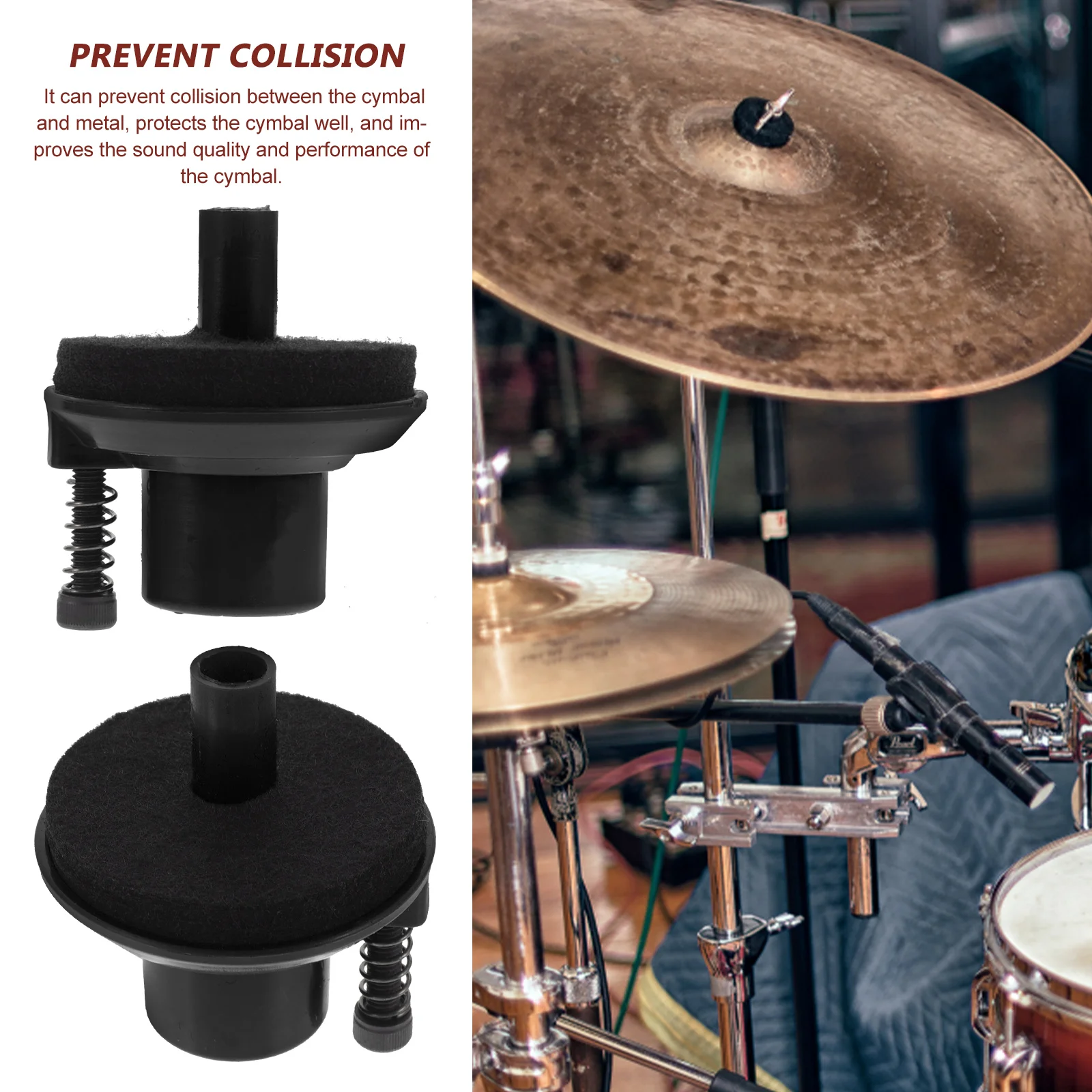

Hi Hat Stand Cymbal Felts Durable Plastic Felt Pads Drum Set Accessories Clutch Hi Hat Cup Cymbals Supplies Drum Set Parts