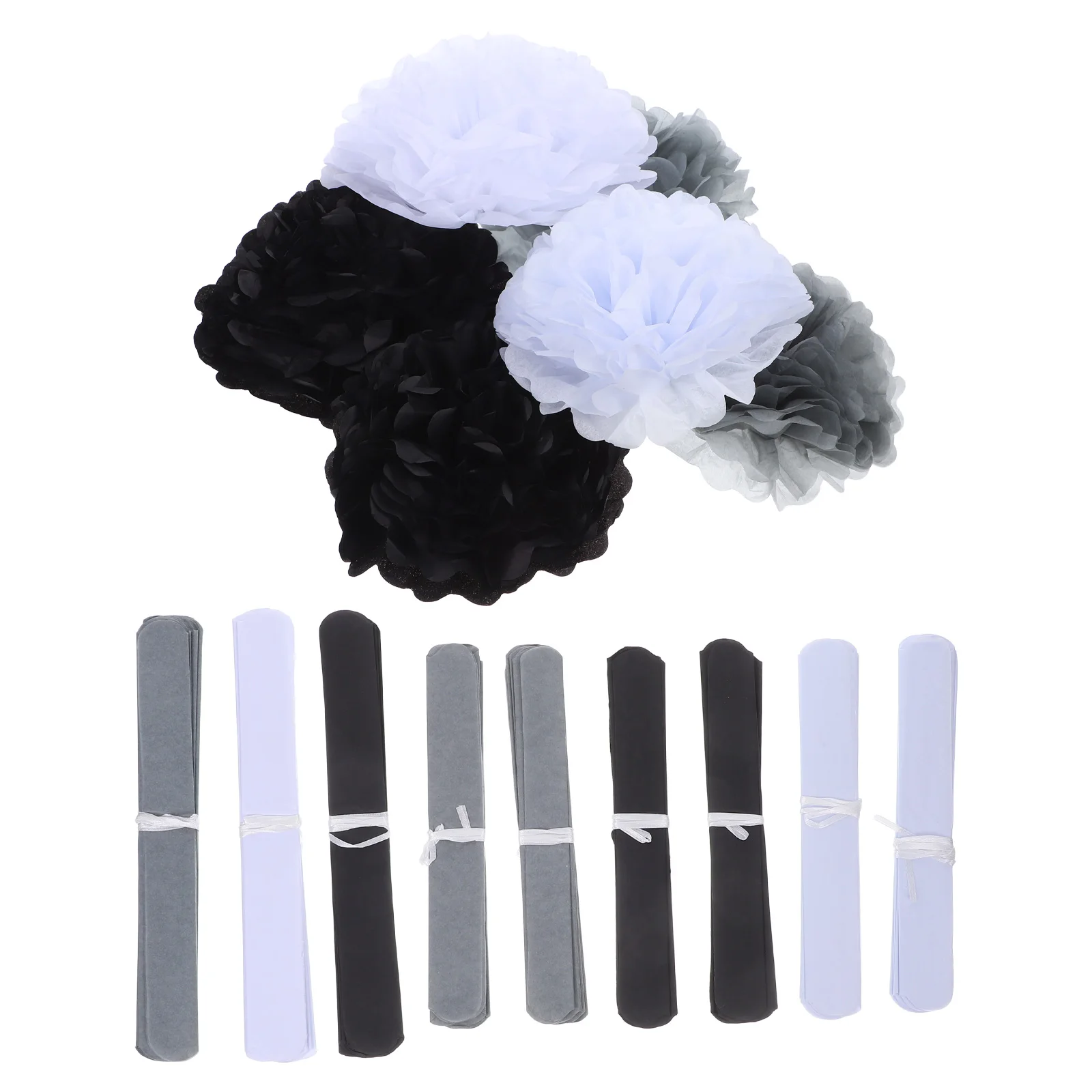 

18Pcs Tissue Paper Pom Poms Hanging Flower Balls Party Wedding Birthday Backdrop Decorations Supplies Paper Pompoms Flower