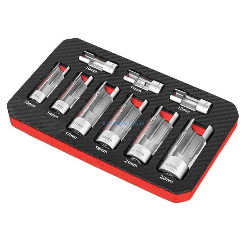 T3LF 9Pcs Sauerstoff Sensoren Buchse Set Sensoren Öl Druck Senden Einheit Buchse Set Öl Injektionen Sechseckigen Reparatur