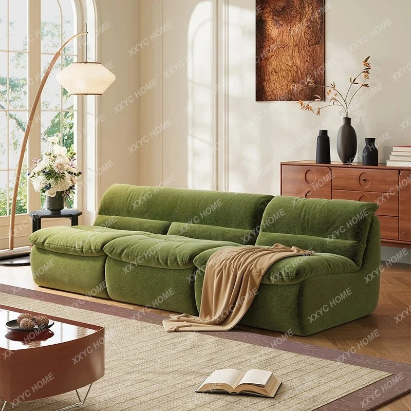 H Compression sofa removable and washable single vacuum roll bag module sofa French retro