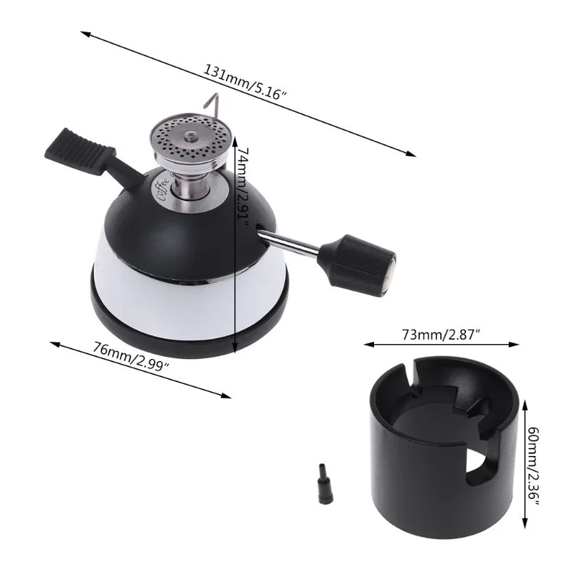 Mini Coffee Stove Gas Stove Butane Gas With Draft Shield For Siphon Coffee Pot Heater Portable And Easy To Carry