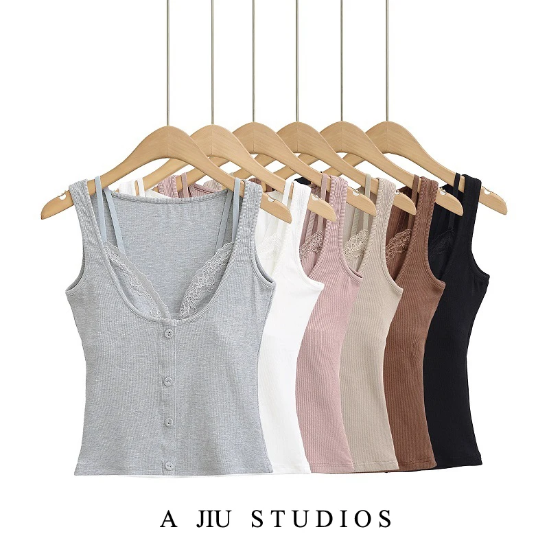 

Kardaian Sexy Spicy Girl Slim Fit ort Lace Paneling Csole Women Pure Desire Inner Wear ort Top Street Sle Summer 2025