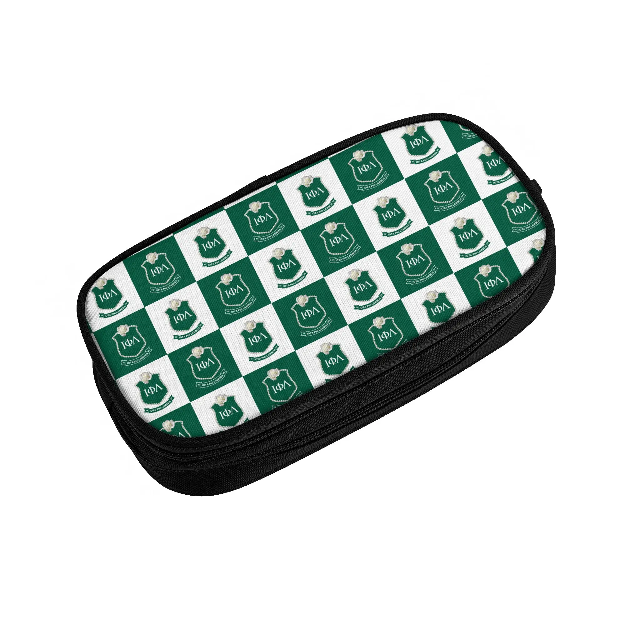 Checkered Plaid Iota Phi Lambda  Kawaii Pencil Case Girls Boys Large Capacity 1929  Pencil Pouch School Accessories