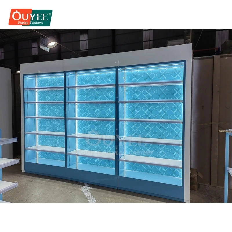 custom.Vendor Countertop Display Pharmacy Design Project Space Saving Solid Wood Hospital Pharmacy
