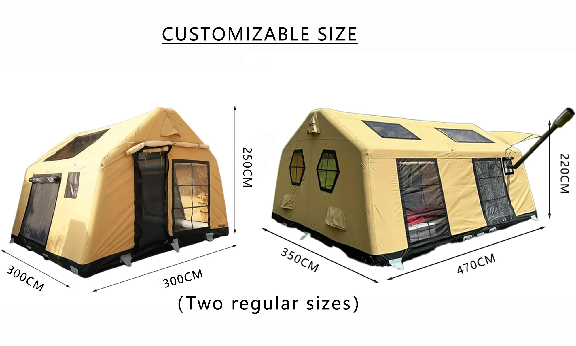XSH Winter Tent Prefabricated Inflatable Shelter Tent Outdoor Overnight Glamping Camping Air Tent for Four Seasons