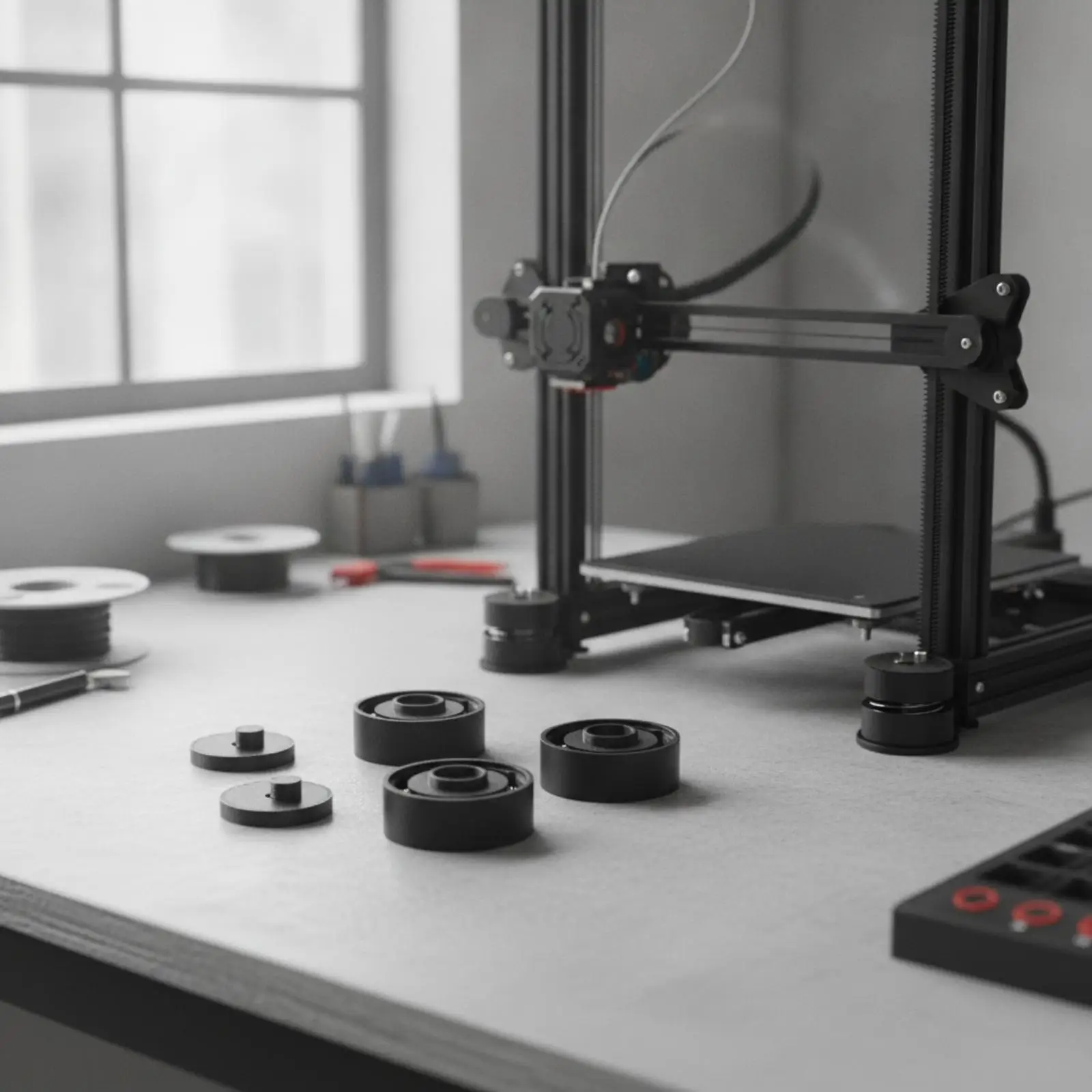 4 Pieces 3D Printer Feet Low-Profile Rubber Stable for Makers