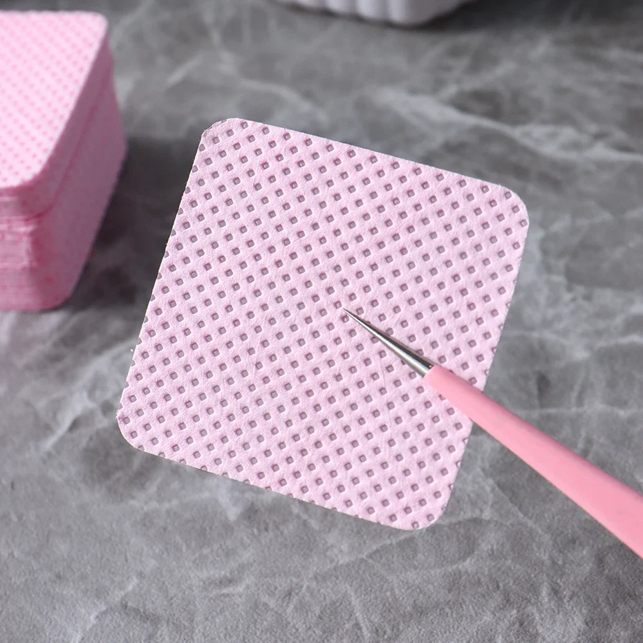 600 قطعة خالية من الوبر مزيل طلاء الأظافر القطن مناديل UV جل نصائح مزيل نظافة ورقة الوسادة طلاء الأظافر الفن تنظيف مانيكير أدوات