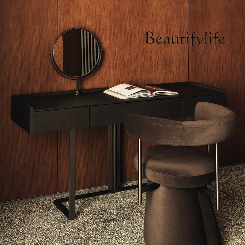 Italian solid wood dresser modern simple bedroom small apartment makeup table