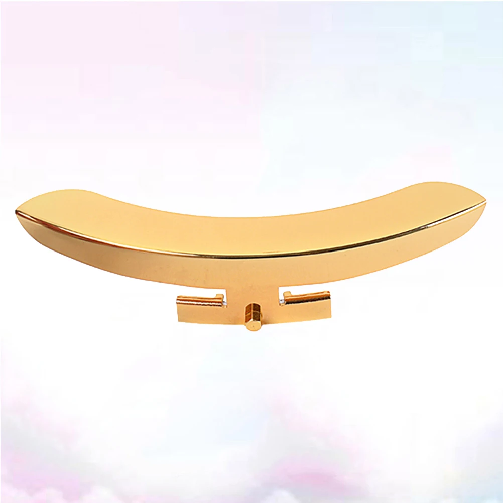 

Golden Metal Banjo Armrest Replacement Single Leg Mirror Finish Zinc Alloy Vintage Restoration Accessory Bracket Rim Hooks
