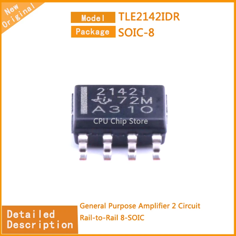 5Pcs/Lot  New Original  TLE2142IDR  TLE2142  General Purpose Amplifier 2 Circuit Rail-to-Rail 8-SOIC