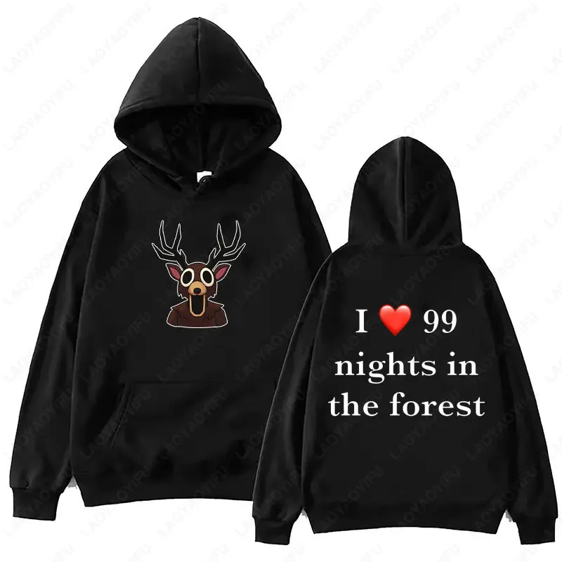 NIGHTS IN THE FOREST Hoodie for Men Women 2025 Survival Game Casual Long Sleeve Pullover Fashion Print  Sweatshirt with Pocket