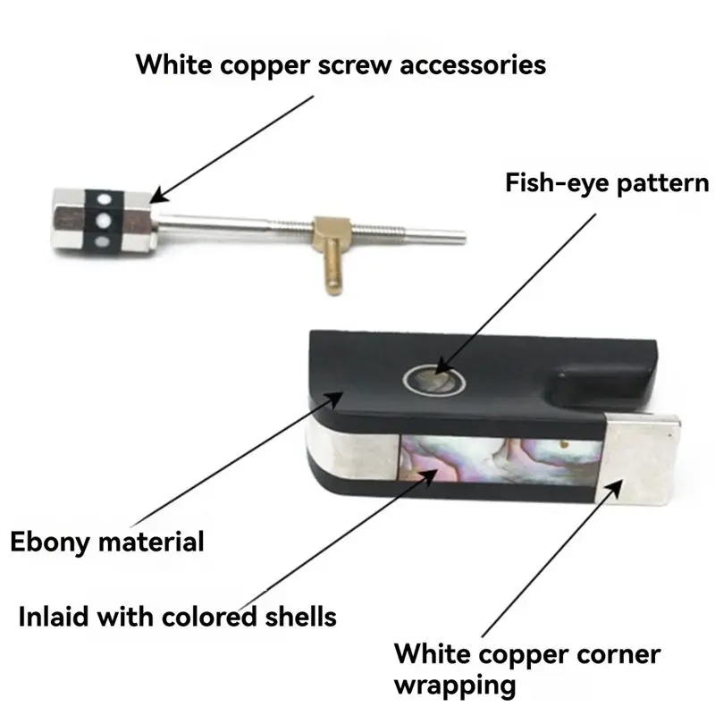 Superior-Viola Bow Violin Parts Accessories Frog+Copper Screw Violin Bow Frog Specialty Tools Musical Instrument Tuning Clip