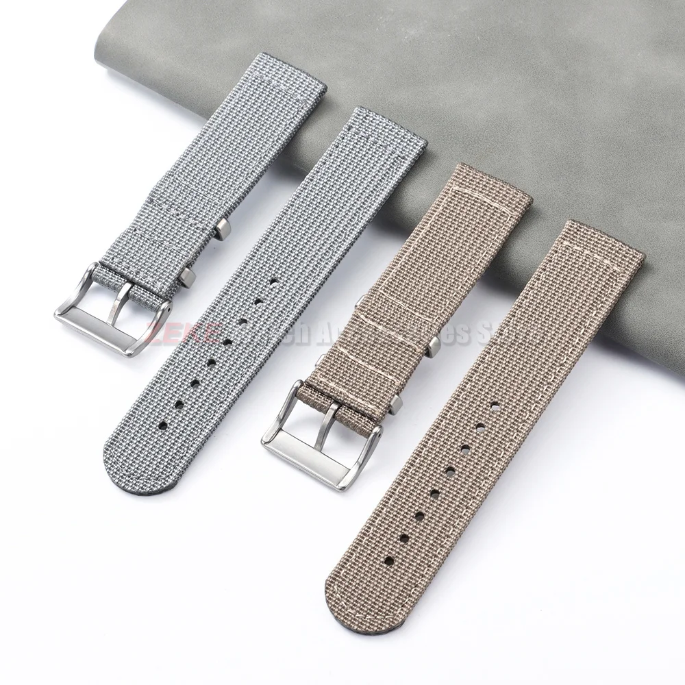 18mm 20mm 22mm Geripptes Nylon-Uhrenarmband Zweiteiliges Militär-Sport-Armband für Herren und Damen Ersatzband für Omega Armband-Zubehör – Detail 6