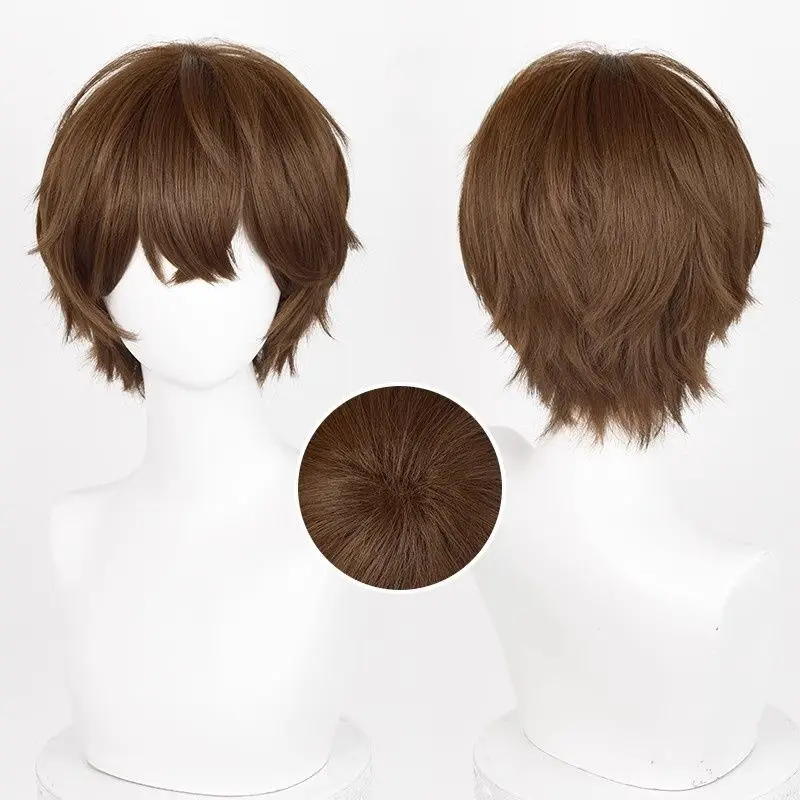 Peluca de cosplay auténtica Identity V Eli Clark |   Simulación de cuero cabelludo y cabello crudo rubio-marrón personalizado