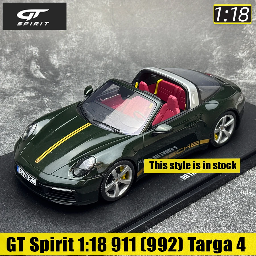 GT Spirit 1:18 New 911 (992) Targa 4 Car Model Static Ornament Holiday Gift Collection